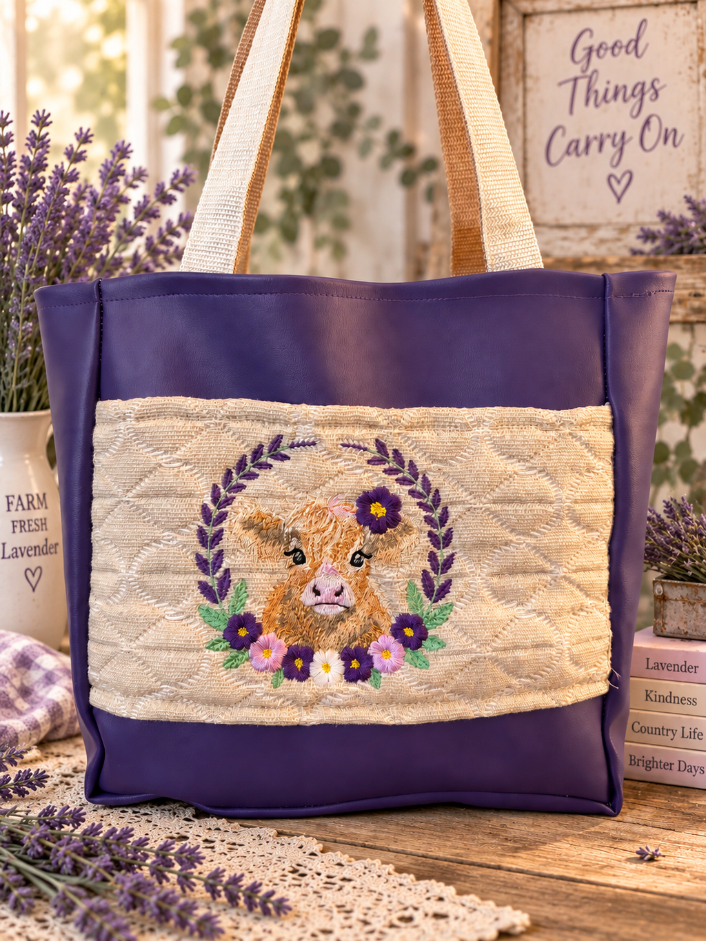 Purple Cow Day Bag
