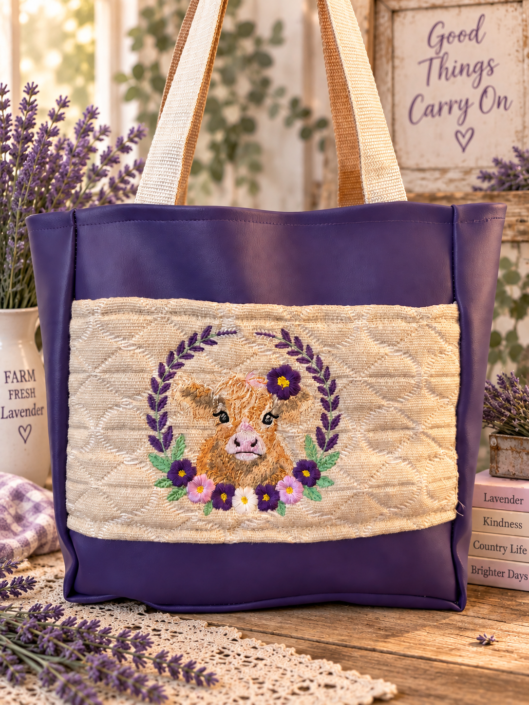 Purple Cow Day Bag