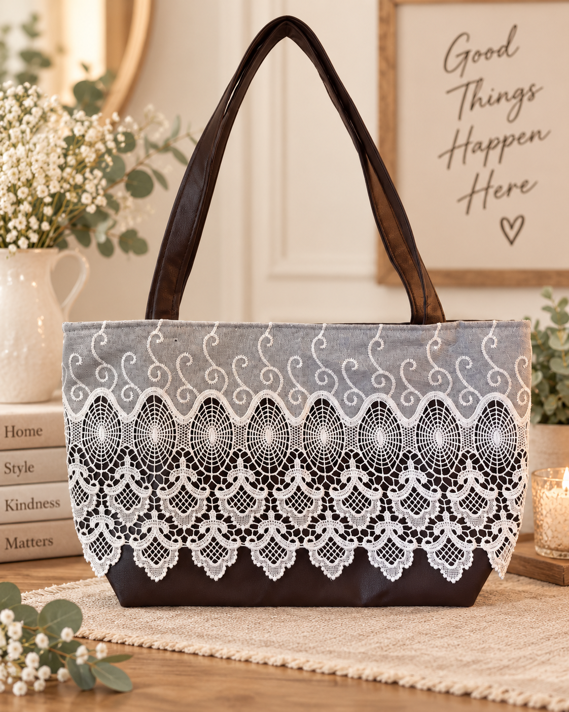 Chocolate and Lace Day Bag